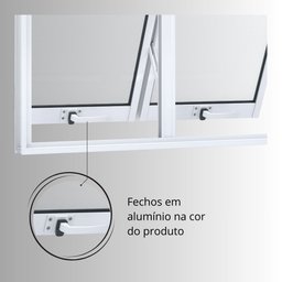 Janela de Aluminio Maxim-ar Duplo 60x118cm Lucasa Alumínios - 4