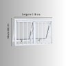 Janela de Aluminio Maxim-ar Duplo 60x118cm com Grade Lucasa Alumínios - 3