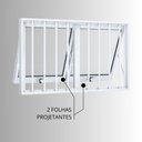Ver imagem 6 de Janela de Aluminio Maxim-ar Duplo 60x118cm com Grade Lucasa Alumínios