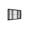 Janela de Alumínio de Correr 120x150cm 4 Folhas com Grade Lucasa Alumínios - 3