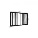 Ver imagem 3 de Janela de Alumínio de Correr 120x150cm 4 Folhas com Grade Lucasa Alumínios