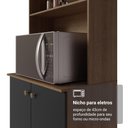 Ver imagem 4 de Armário de Cozinha Compacta 235cm Rustic/preto Gourmet Madesa Xa03 Rustic/preto