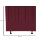 Ver imagem 3 de Cabeceira Cama Casal Queen Size 160 Cm Esther Suede e Frame:bordô