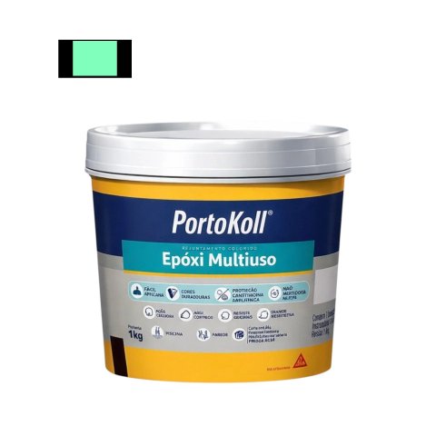 Rejunte Multiuso Epóxi 1kg Porto Koll Verde Água