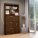 Ver imagem 1 de Conjunto Manu Organização Espelheira e Sapateira 4 Portas:marrom