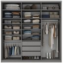 Ver imagem 3 de Closet Casal 1 Porta de Correr com Espelho 3 Gavetas 208cm Mdf Sonni R02 Urbe - Lyam Decor