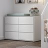 Cômoda Infantil 6 Gavetas 139cm Wood Divicar - 1