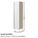 Ver imagem 3 de Paneleiro 1 Porta MDF 50x221 cm Kali 122291 Bianco Toq Branco Nicioli