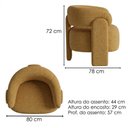 Ver imagem 3 de Poltrona Decorativa Lume Pes Madeira Linho Color Trend Tca 219 Moll