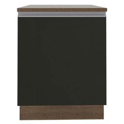 Balcão Armário de Cozinha 60 cm 1 Porta Rustic/Preto Glamy Madesa - 3