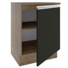 Balcão Armário de Cozinha 60 cm 1 Porta Rustic/Preto Glamy Madesa - 8