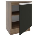 Ver mais imagens de Balcão Armário de Cozinha 60 cm 1 Porta Rustic/Preto Glamy Madesa