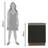 Balcão Armário de Cozinha 60 cm 1 Porta Rustic/Preto Glamy Madesa - 4