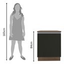 Ver imagem 4 de Balcão Armário de Cozinha 60 cm 1 Porta Rustic/Preto Glamy Madesa