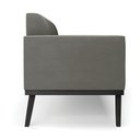 Ver imagem 7 de Poltrona Namoradeira Decorativa Isabella Pés Fixo em Madeira Preto Suede Grafite G19 - Gran Belo
