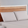 Lençol com Elástico Mias Fronha Jogo de Cama Queen.:palha - 2
