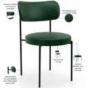 Ver imagem 4 de Mesa Valência com 06 Cadeiras para Sala de Jantar Louise L02 Couríssimo Verde - Lyam Decor