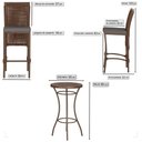 Ver imagem 2 de Mesa Bistro e 2 Banquetas Roma Marrom Corda Náutica 11 Trama Original