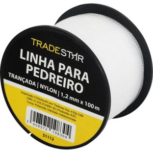 Linha Pedreiro Nylon 1,2 Mm X 100 Metros Trançada Tradestar