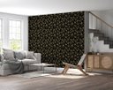 Ver imagem 6 de Papel de Parede Adesivo Preto e Dourado Minimalista 2,80m