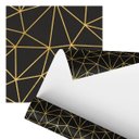 Ver imagem 1 de Papel de Parede Adesivo Preto e Dourado Minimalista 2,80m