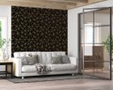 Ver imagem 5 de Papel de Parede Adesivo Preto e Dourado Minimalista 2,80m