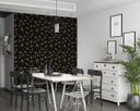 Ver imagem 4 de Papel de Parede Adesivo Preto e Dourado Minimalista 2,80m