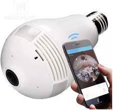 Lampada Camera Wi-fi Led V380 Panoramica Bivolt E27 - 4