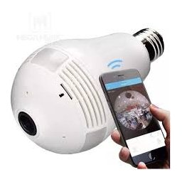Lampada Camera Wi-fi Led V380 Panoramica Bivolt E27 - 4