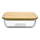 Ver imagem 1 de Pote Hermético em Vidro Retangular Tampa em Bambu 1040ml - Vista Home