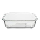 Ver imagem 3 de Pote Hermético em Vidro Retangular Tampa em Bambu 1040ml - Vista Home