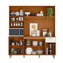 Ver imagem 3 de Kit Cozinha Núria 9 Portas 1 Gaveta MDF-MDP 180cm Amadeirado Pallazio