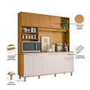 Ver imagem 2 de Kit Cozinha Núria 9 Portas 1 Gaveta MDF-MDP 180cm Amadeirado Pallazio
