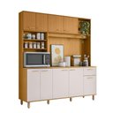 Ver imagem 4 de Kit Cozinha Núria 9 Portas 1 Gaveta MDF-MDP 180cm Amadeirado Pallazio