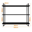 Ver imagem 4 de Prateleira Expositor de Troféus com Suporte para Medalhas Elite - Preto/preto