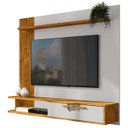 Ver imagem 1 de Painel Tv 65 Pol e Bancada Suspensa 161cm Malu Naturalle/off B02 - Mpozenato