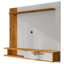 Ver imagem 7 de Painel Tv 65 Pol e Bancada Suspensa 161cm Malu Naturalle/off B02 - Mpozenato