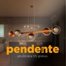 Pendente Lustre de Teto Jabuticaba Alumínio Cobre com 5 Globos Vidros Âmbar Decoração Casa - 3
