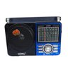 RADIO RETRO ANTIGO AM FM SW USB SD TF LANTERNA BLUETOOTH LELONG LE-610 AZUL - 1