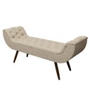 Ver imagem 2 de Recamier Puff Estofado King 195 Cm Drusa Linho Bege