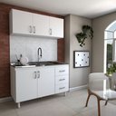 Ver imagem 3 de Cozinha Compacta Aura 5 Portas 3 Gavetas Branco - Panorama Móveis