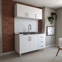 Ver imagem 6 de Cozinha Compacta Aura 5 Portas 3 Gavetas Branco - Panorama Móveis