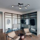 Ver imagem 2 de Plafon Led Sobrepor Preto 55w 3000k Luz Amarela Yamamura