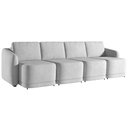 Ver imagem 1 de Sofá Cama para Sala de Estar 4 Lugares 316cm Montserrat K01 Veludo Cinza - Lyam Decor