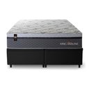 Ver imagem 5 de Conjunto Box Baú Super King Benton Preto 193x203x67 c/ Molas Ensacadas