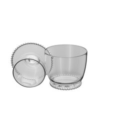 Manteigueira Francesa de Vidro com Tampa Pearl 10,5cm X 10,5cm X 11cm Wolff - 3