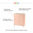 Ver imagem 4 de Cômoda 3 Gavetas Hope Rosa