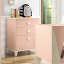 Ver imagem 1 de Cômoda 3 Gavetas Hope Rosa