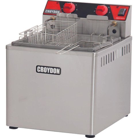 Fritadeira Elétrica de Mesa 15 Litros Zona Fria Fzm8 Croydon Fritador 2 Cestos 8000w 220v