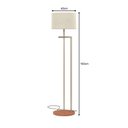 Ver imagem 6 de Luminária Indústrial de Chão Salone Champanhe com Cúpula Palha Unidecor